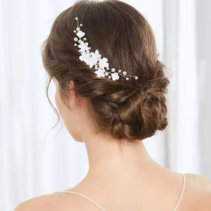 gold bridal hair comb