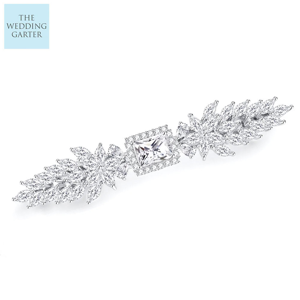 Delicate Cubic Zirconia Crystal Brides Hair Clip