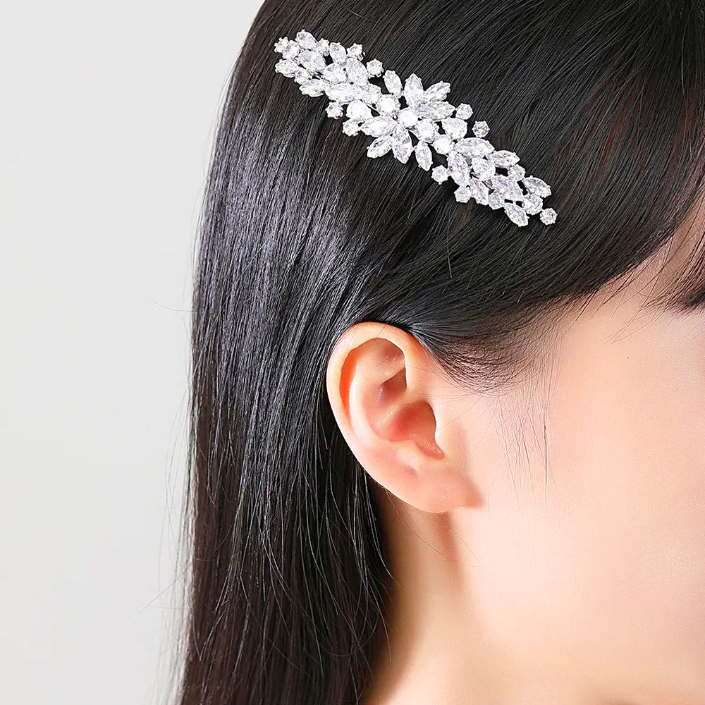 diamond wedding hair clip