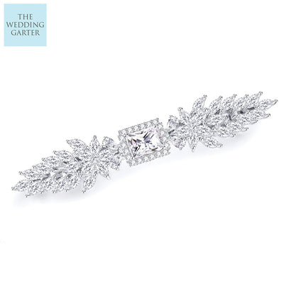 Delicate Cubic Zirconia Crystal Brides Hair Clip