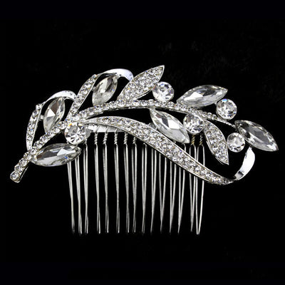 Delicate Crystal Rhinestone Wedding Hair Comb (2 Colours)