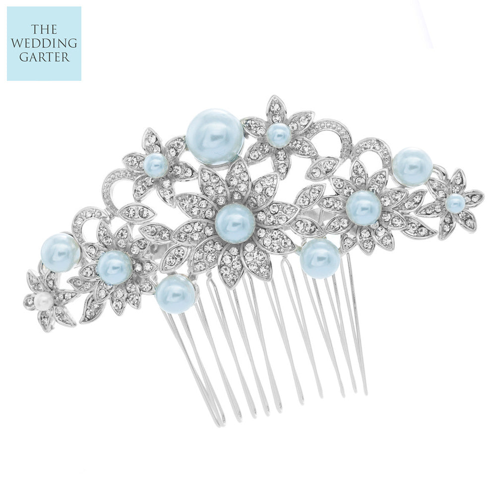 Rhinestone & Pearl Wedding Headpiece For Brides