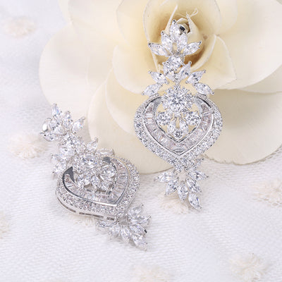 luxury crystal bridal earrings