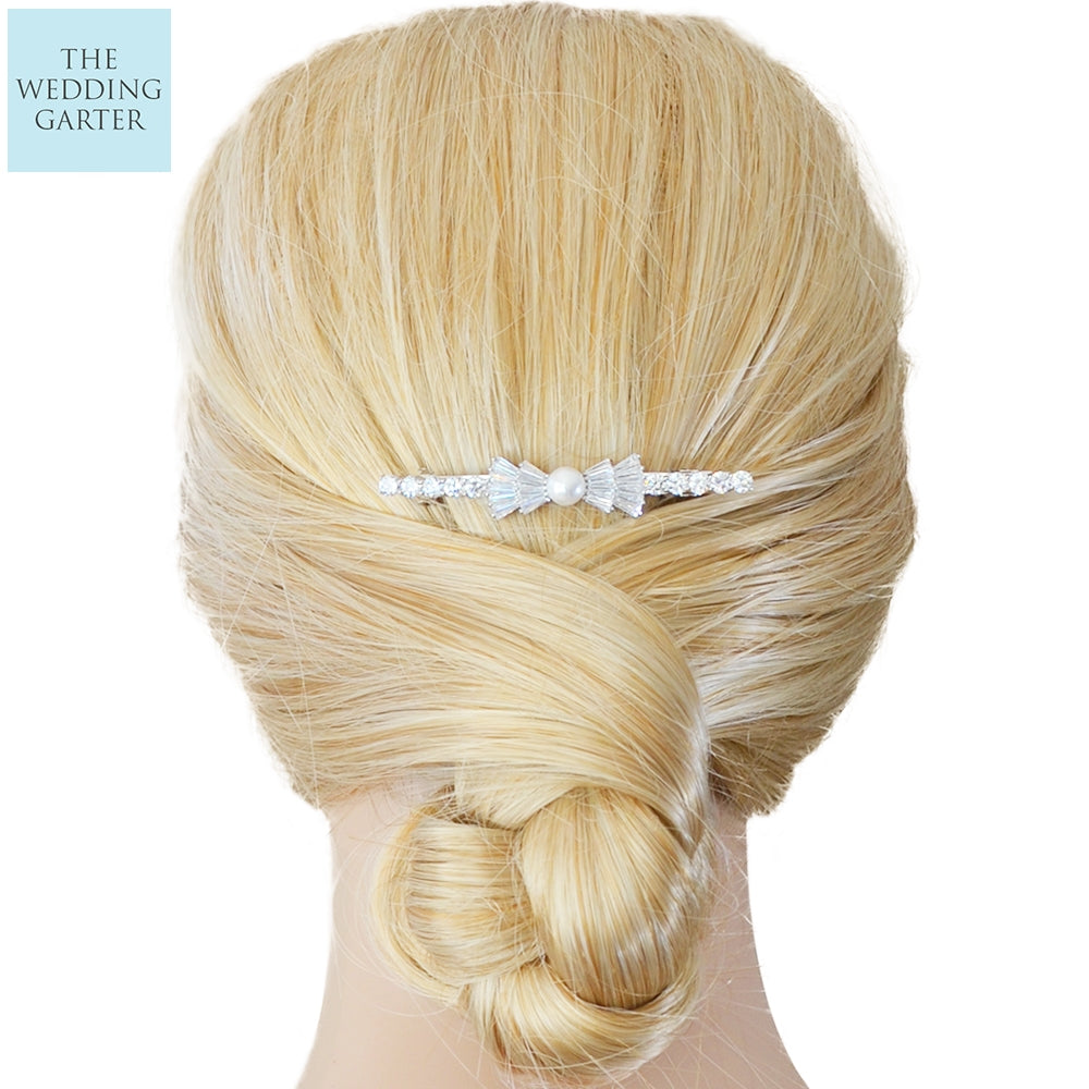 diamond and pearl hair clip