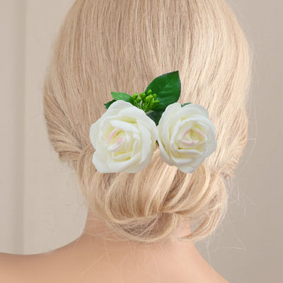 Delicate Rose Garden Hair Flowers Comb