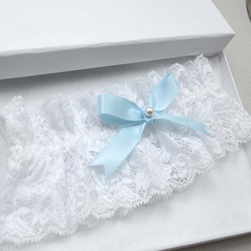 Abigale White Lace Wedding Garter