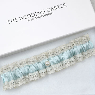 teal wedding garter