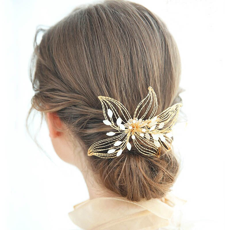 gold bridal hair accessories