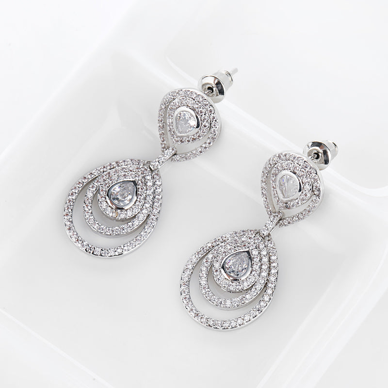 crystal wedding earrings