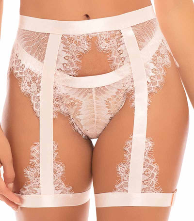 pink lace garter belt