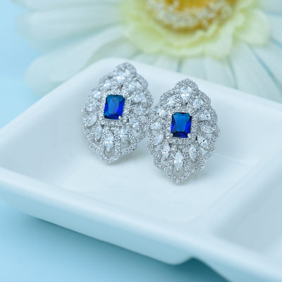 Sapphire Blue Vintage Style Bridal Necklace