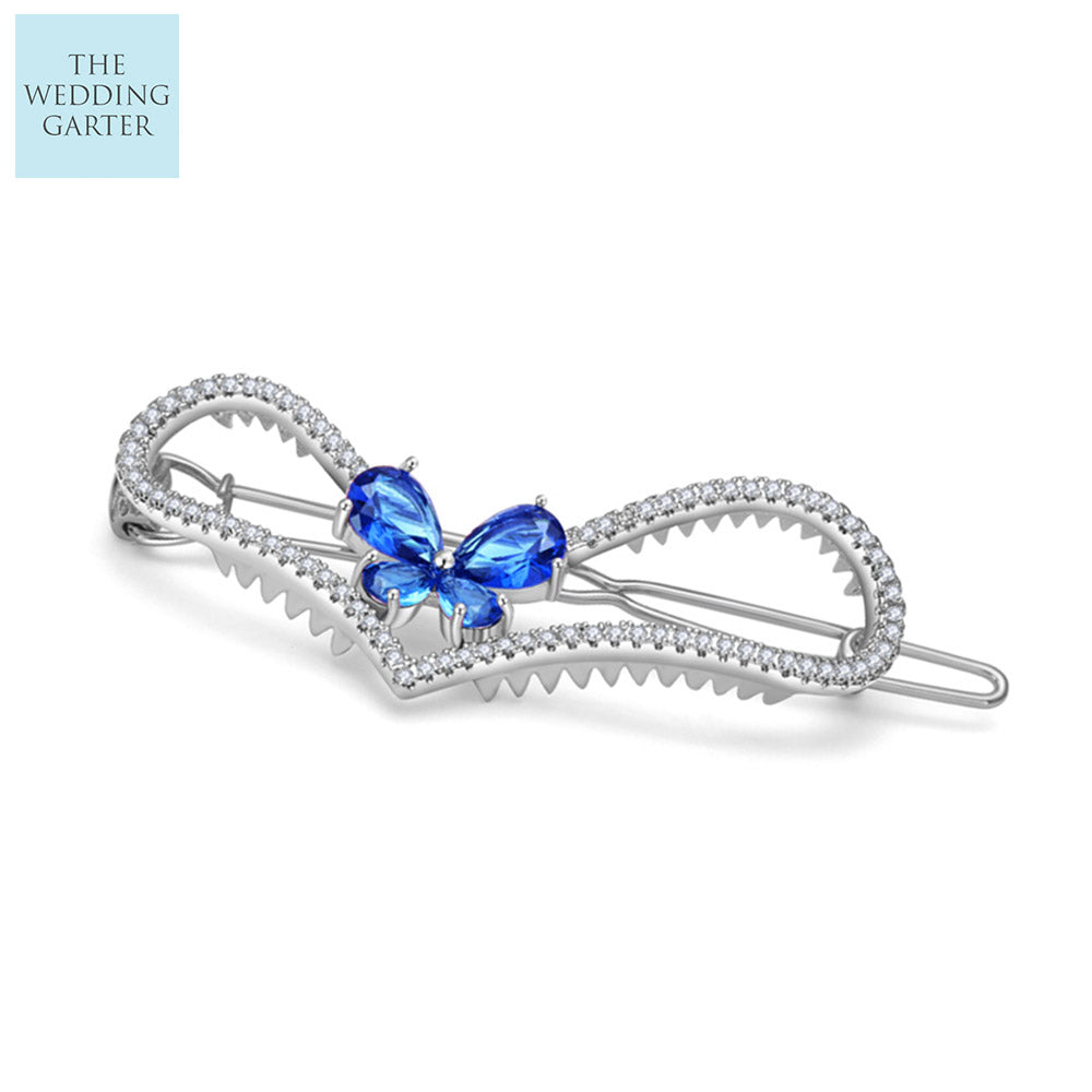 blue hair clip