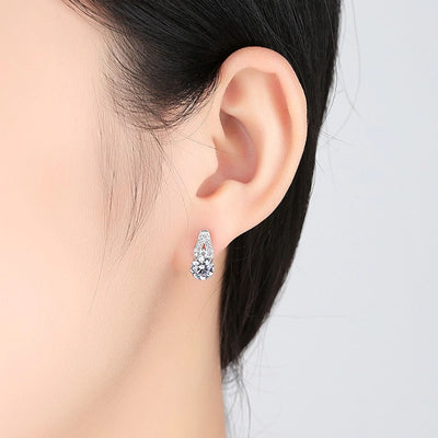 Hypoallergenic Sterling Silver & CZ Diamond Bridesmaid Earrings