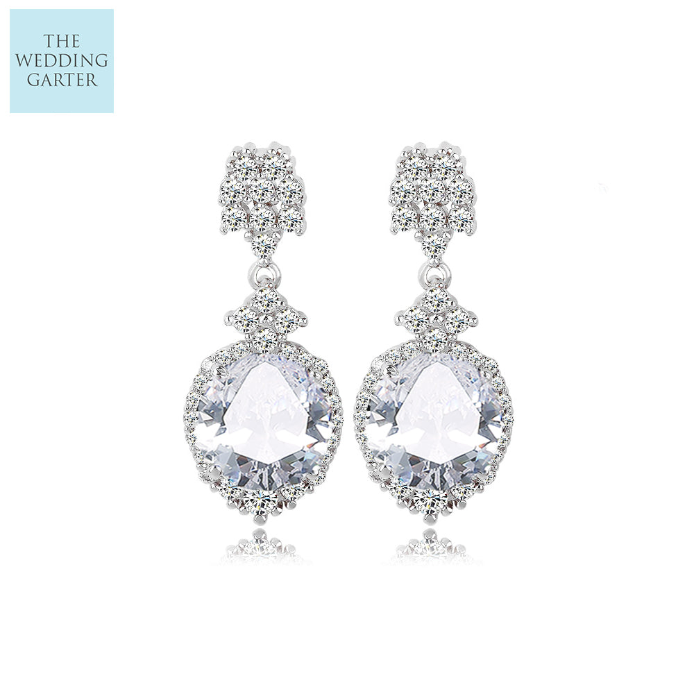 vintage diamond drop earrings