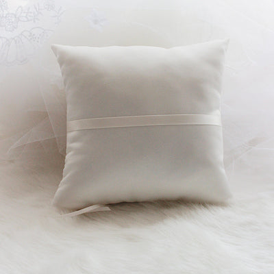 Arabella Satin Floral Ring Pillow Ring Bearer Pillow