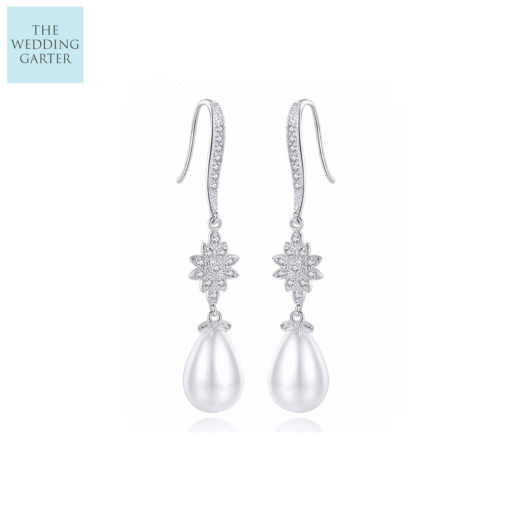 pearl bridal earrings